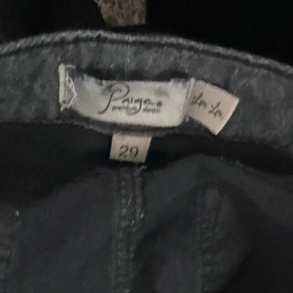 Paige “Low Low” Black Corduroy Low Rise Flare Jeans